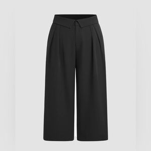 Turn-Up Waist Plus Size Trouser